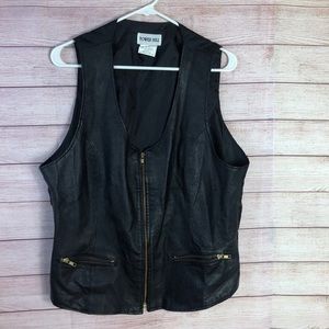Tower Hill Vintage Black‎ Leather Vest SizeXL